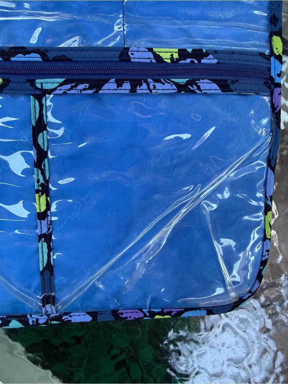 Vera Bradley Navy Floral Hanging Cosmetic Organizer NWT